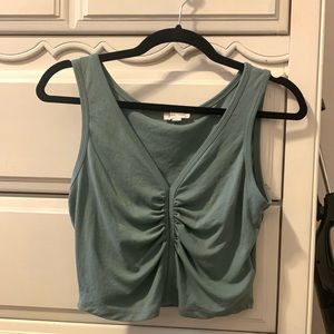 Urban Outfitters Green Cropped Tank